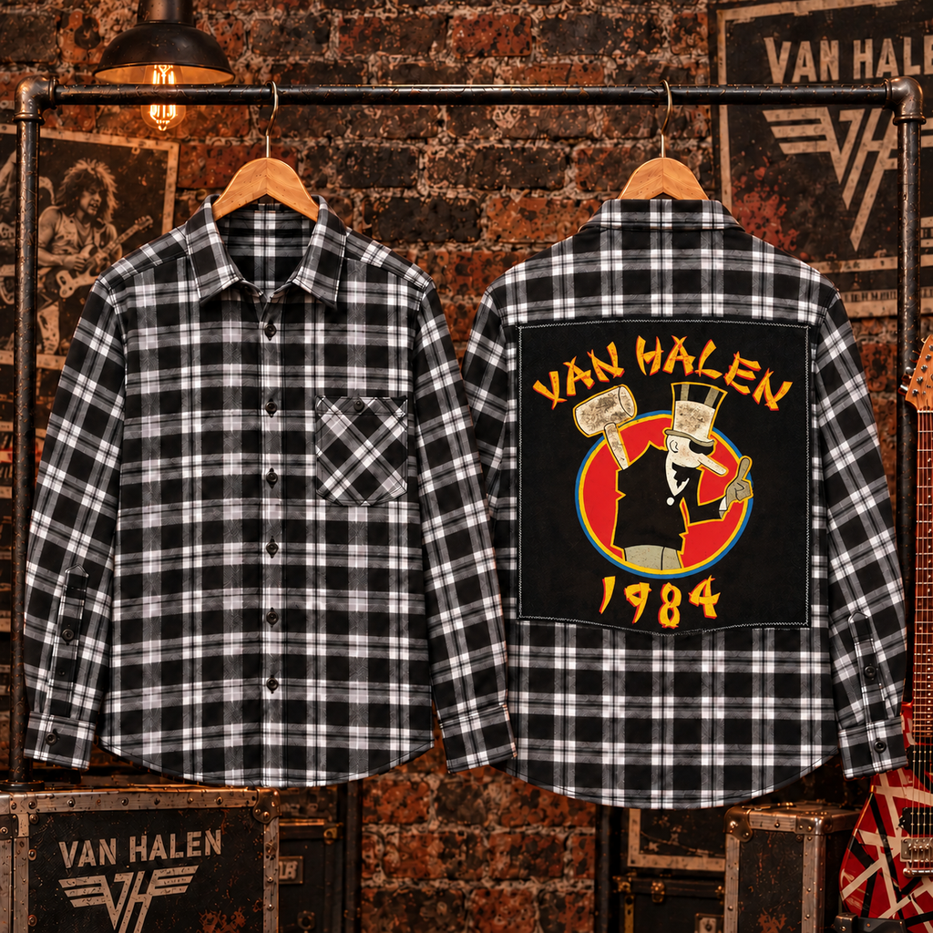 Van Halen Band Upcycled Flannel shirt