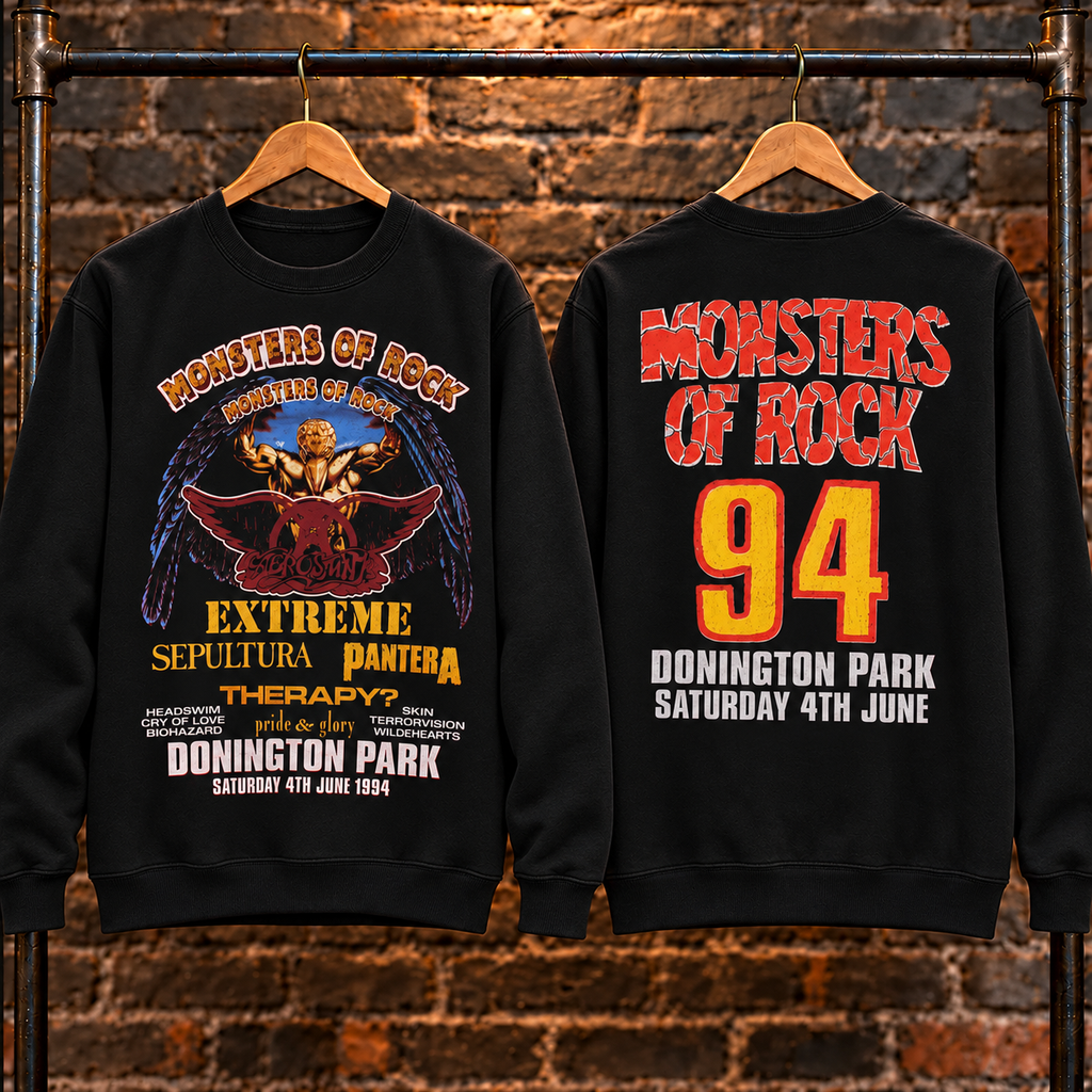 🔥 HOT PICK 🎸 Vintage Monsters of Rock Sweatshirt ⚡ Rare Retro Rock Vibes