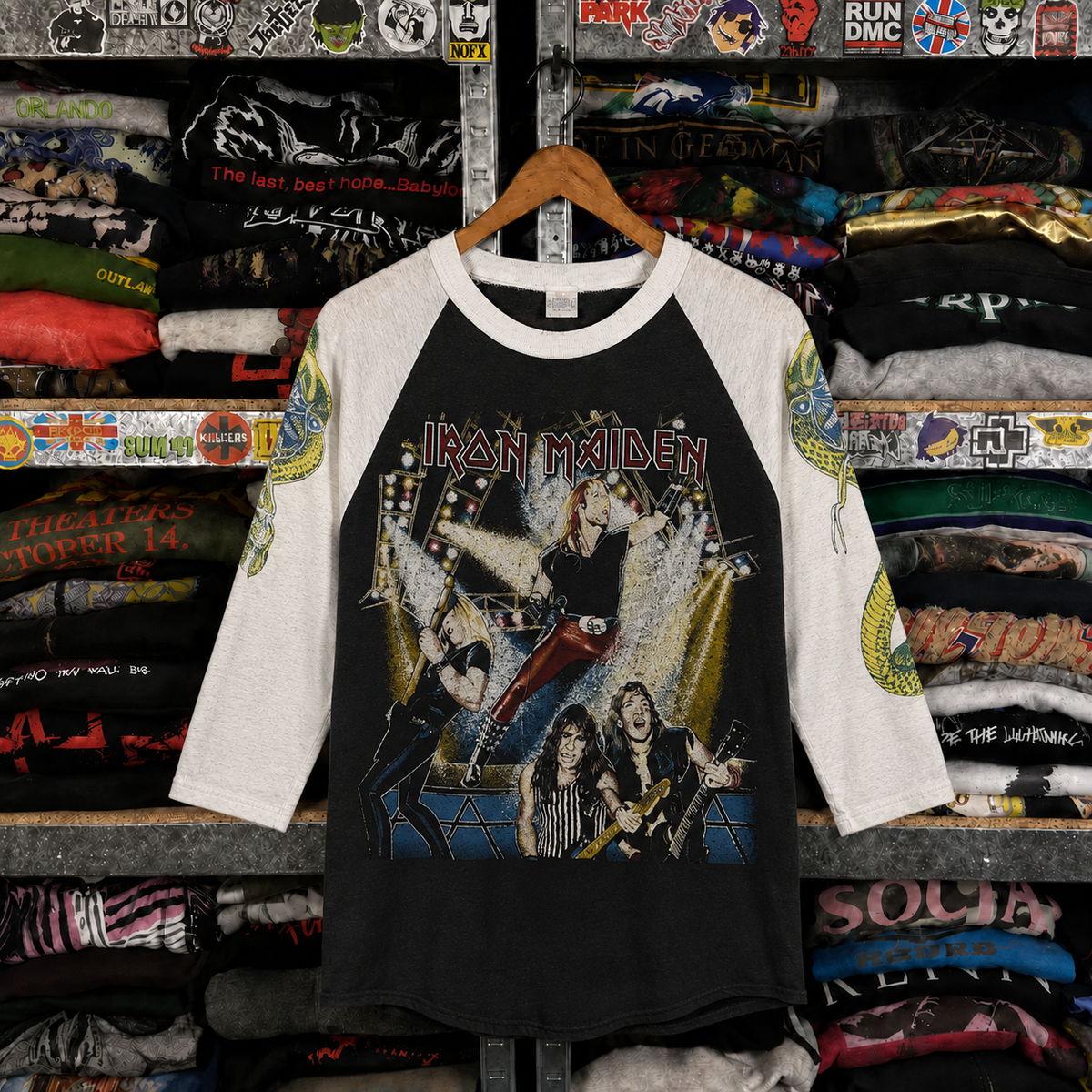 Vintage Iron Maiden Raglan T-Shirt
