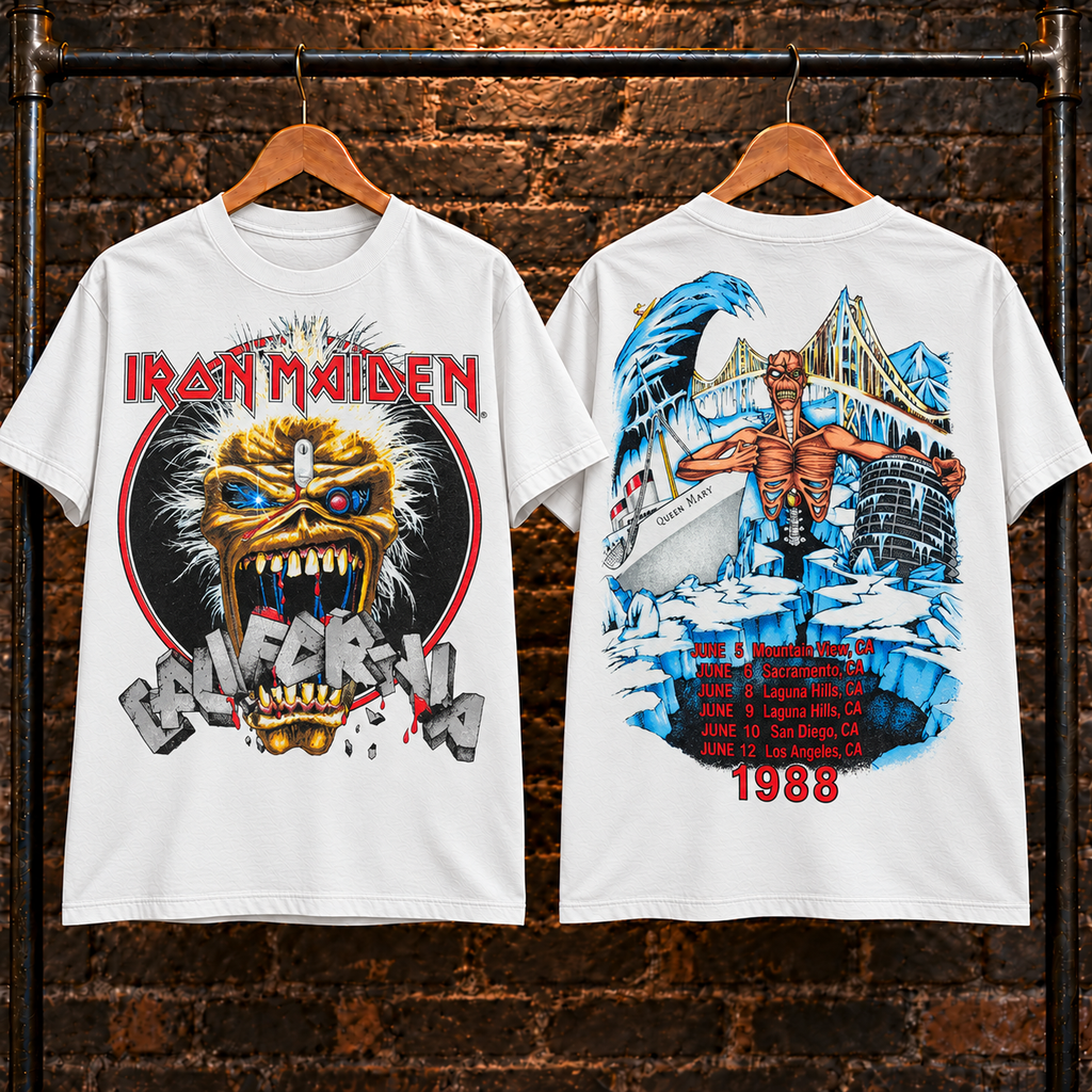 🔥 HOT PICK 🎸 Iron Maiden Tour Tee ⚡ Rare Retro Rock Vibes