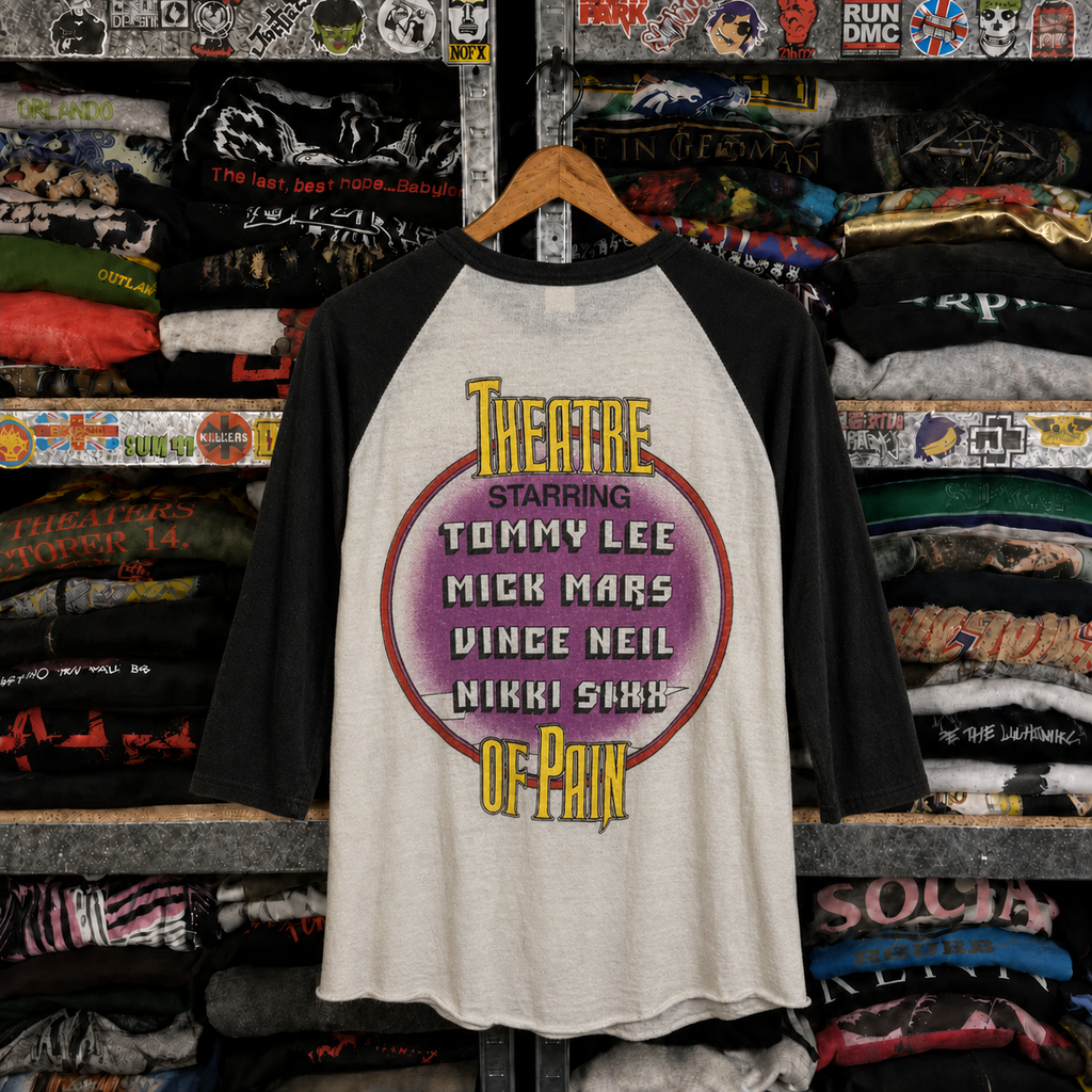Rare Hard To Find Vintage Mötley Crüe Raglan Shirt, Nearly Sold Out Collectors Piece