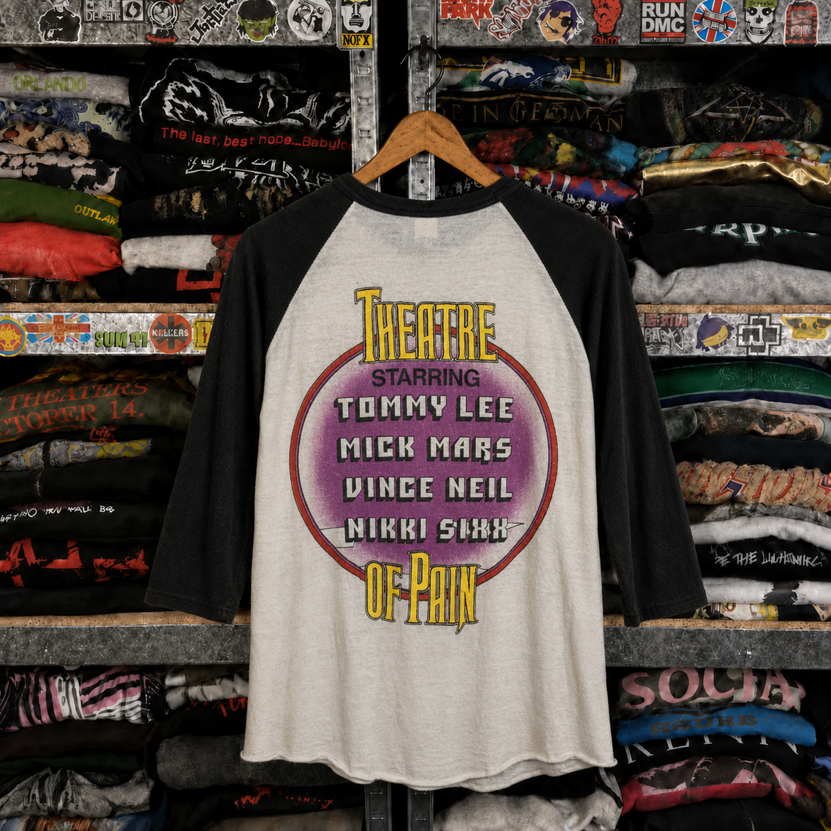 Rare Hard To Find Vintage Mötley Crüe Raglan Shirt, Nearly Sold Out Collectors Piece