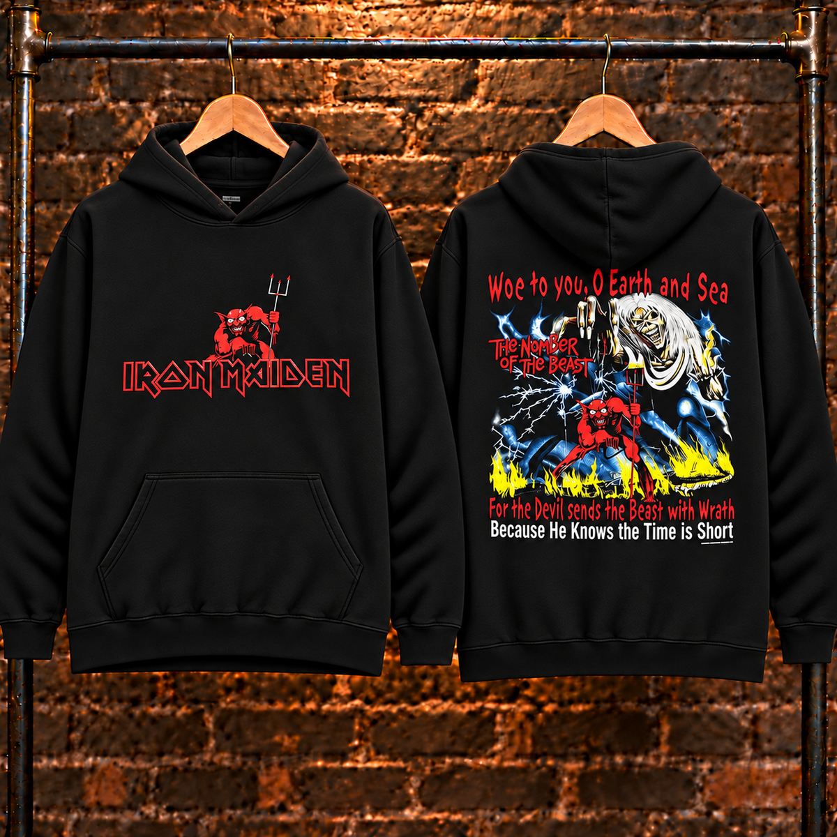 🔥 HOT PICK 🎸 Iron Maiden Hoodie ⚡ Rare Retro Rock Vibes
