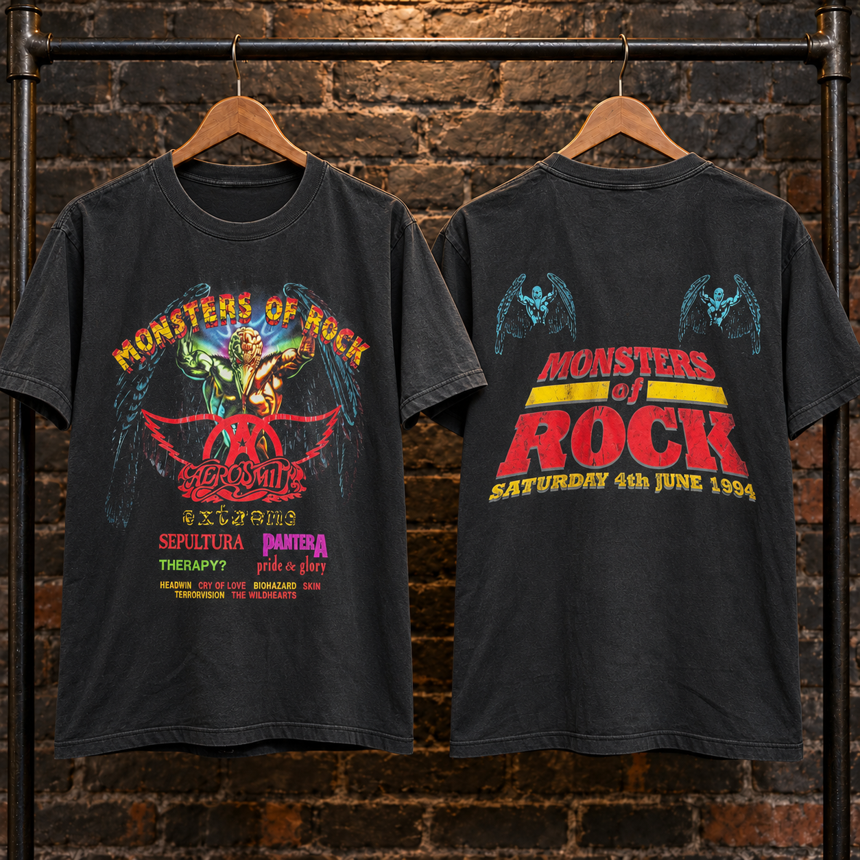 Monsters of Rock 1994 inspired T-Shirt front and back