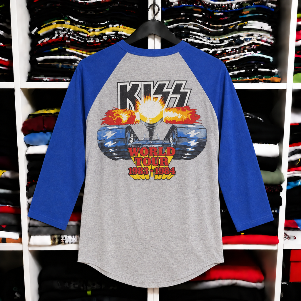 Vintage KISS Animalize Tour Raglan T-Shirt