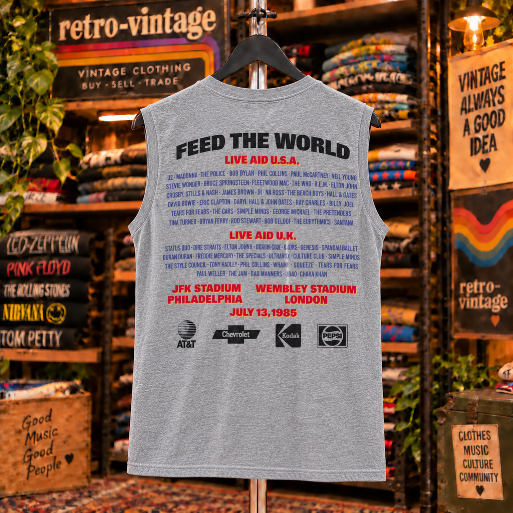 Live Aid 1985 Official Concert Sleeveless Tank