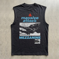 1998 Massive Attack Washed Black Cut Off Tee