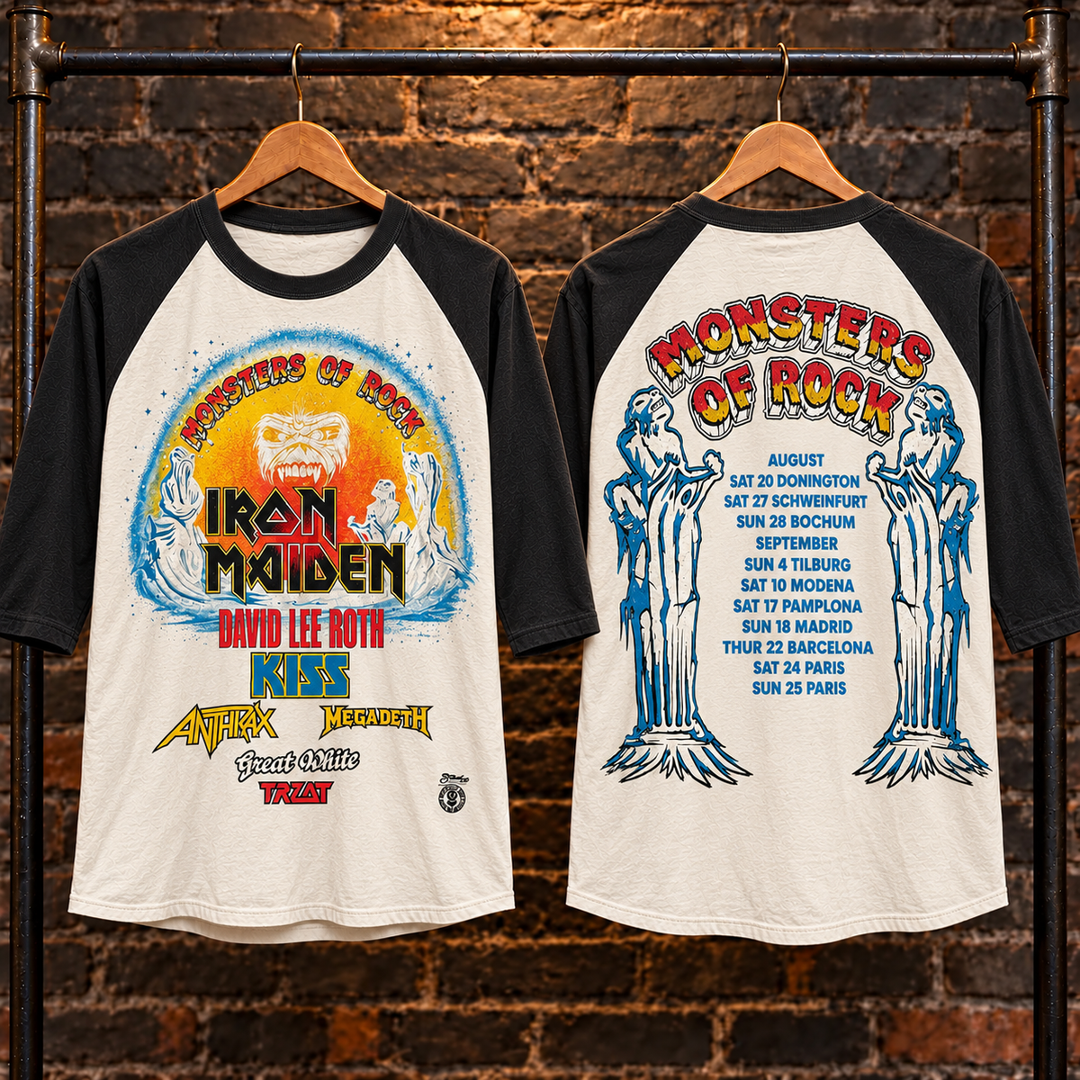 Vintage Monsters of Rock Raglan T-Shirt
