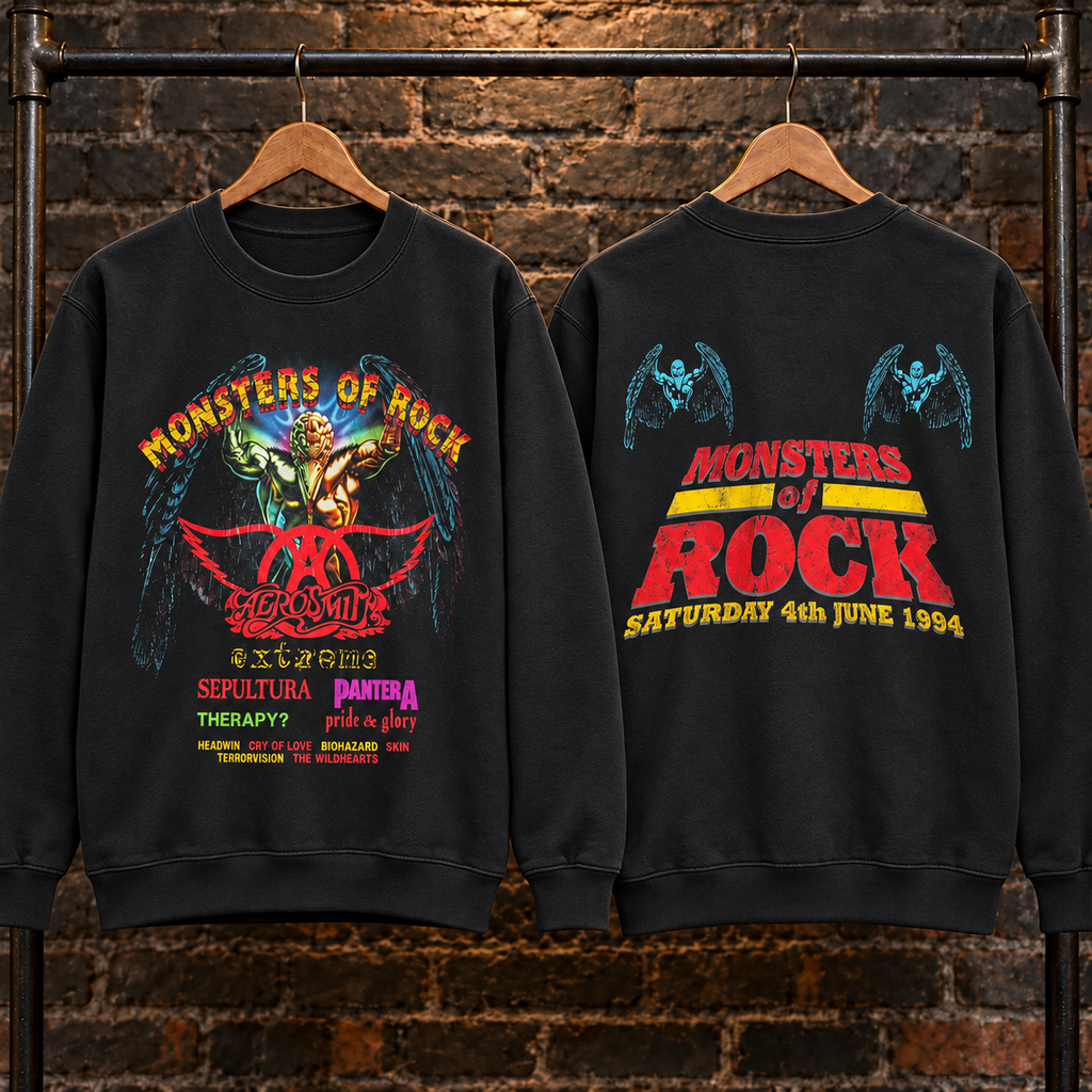 🔥 HOT PICK 🎸 Vintage Monsters of Rock Sweatshirt ⚡ Rare Retro Rock Vibes