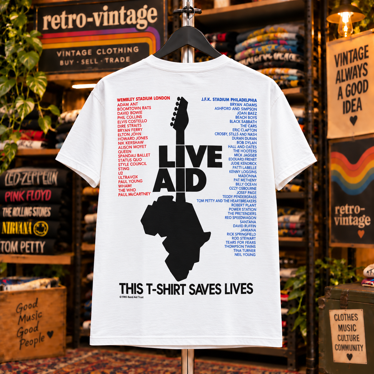 Live Aid 1985 Official Concert T-Shirt