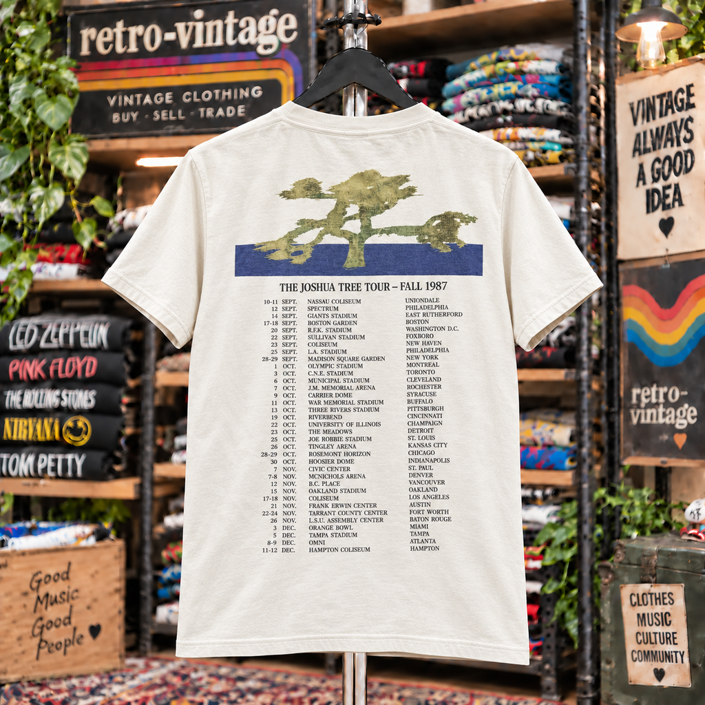 Vintage U2 The Joshua Tree 1987 Tour T-Shirt