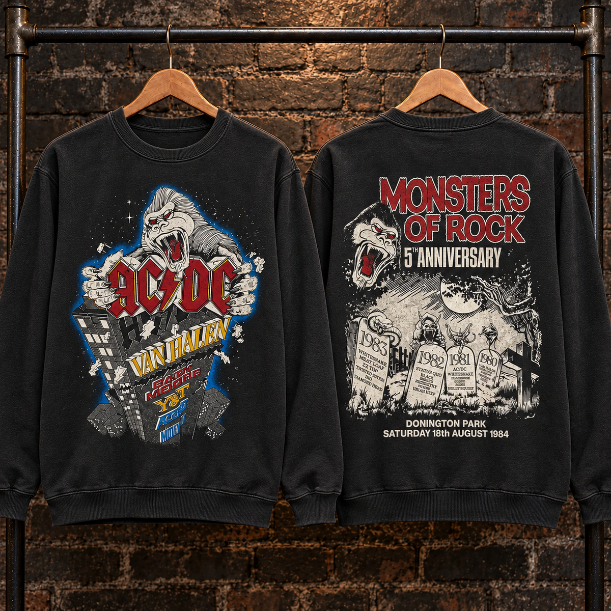 🔥 HOT PICK 🎸 Vintage Monsters of Rock Sweatshirt ⚡ Rare Retro Rock Vibes