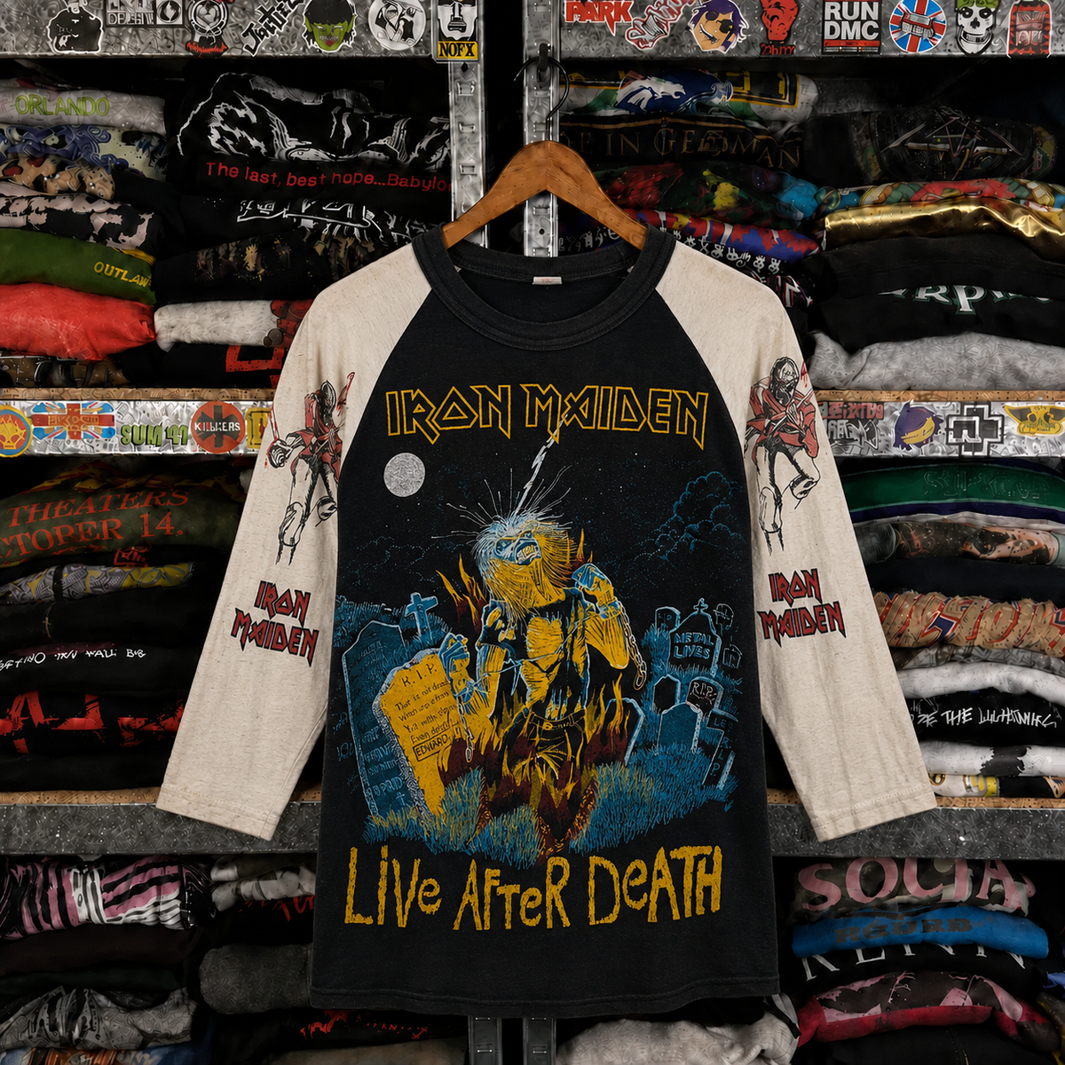Vintage Iron Maiden Raglan T-Shirt