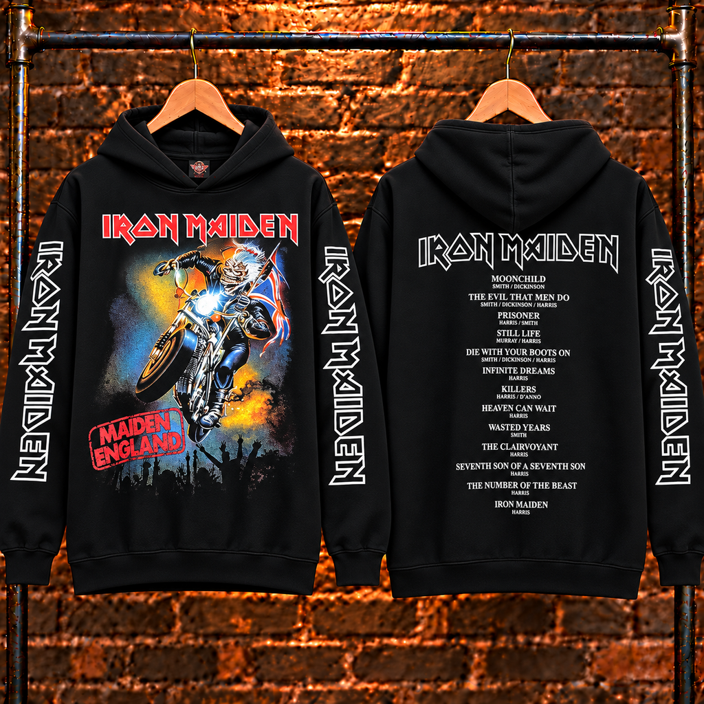 🔥 HOT PICK 🎸 Iron Maiden Hoodie ⚡ Rare Retro Rock Vibes