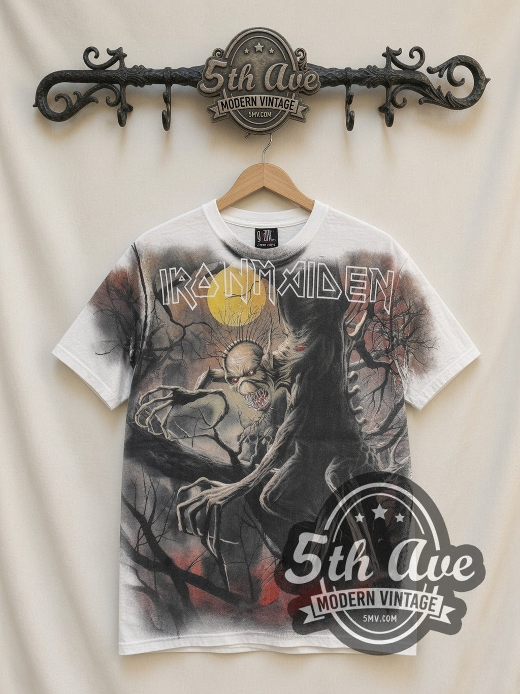 Iron Maiden – Fear of the Dark Eddie Tree Moon All Over Print – Vintage Band T-Shirt
