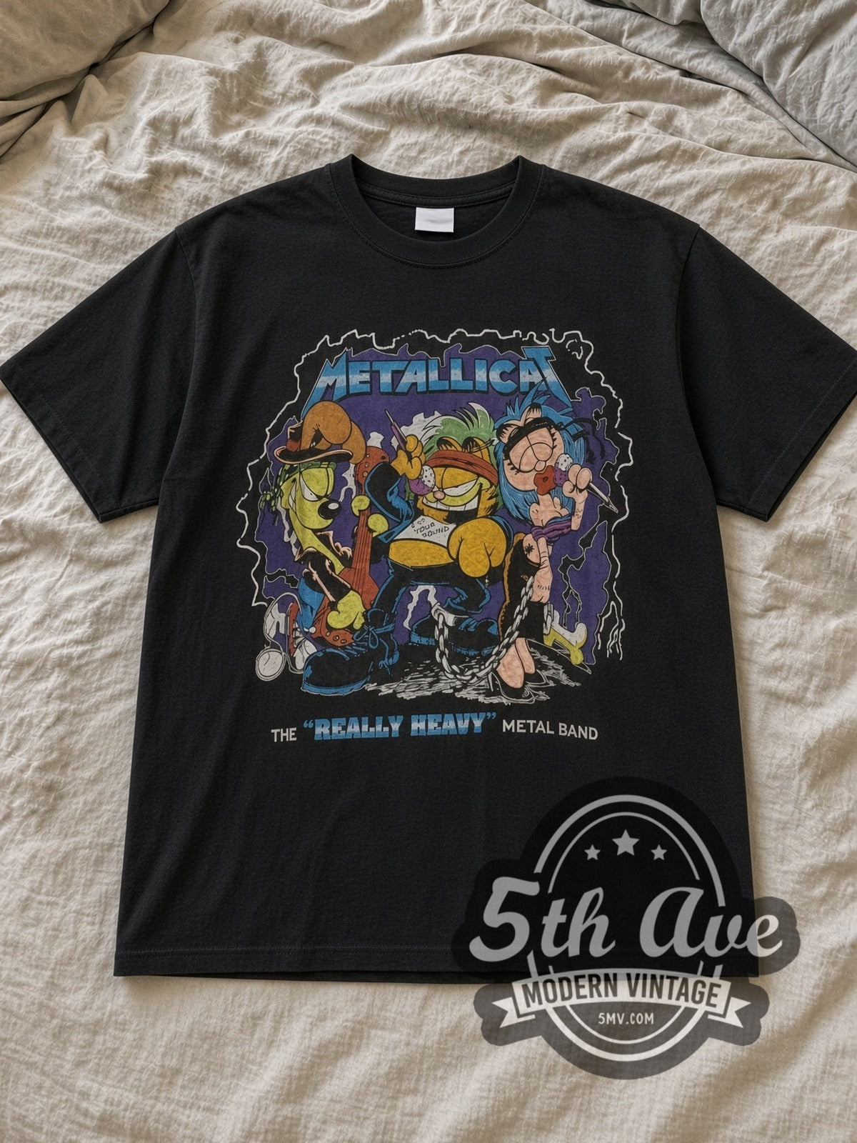 Metallica x Garfield – Metallicat – Vintage Band T-Shirt