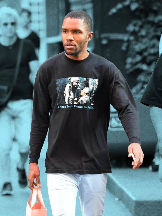 Aphex Twin. Come To Daddy Longsleeve Vintage Washed Black T-Shirt
