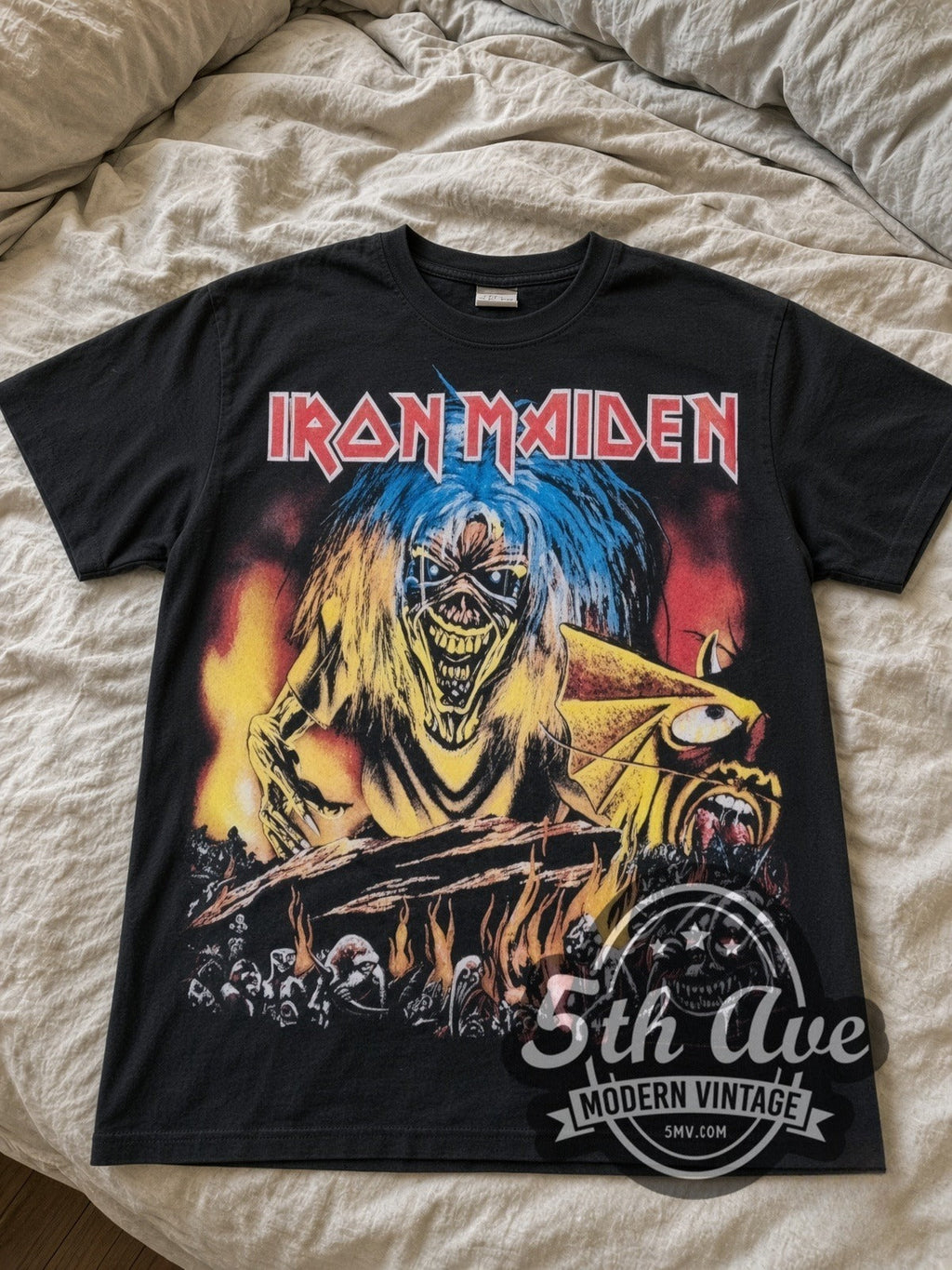 Iron Maiden – Eddie Fire Hellscape All Over Print – Vintage Band T-Shirt