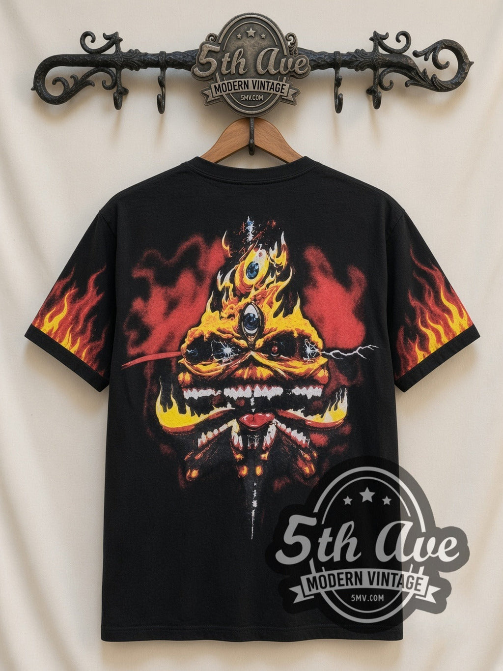 Iron Maiden – Eddie Fire Hellscape All Over Print – Vintage Band T-Shirt