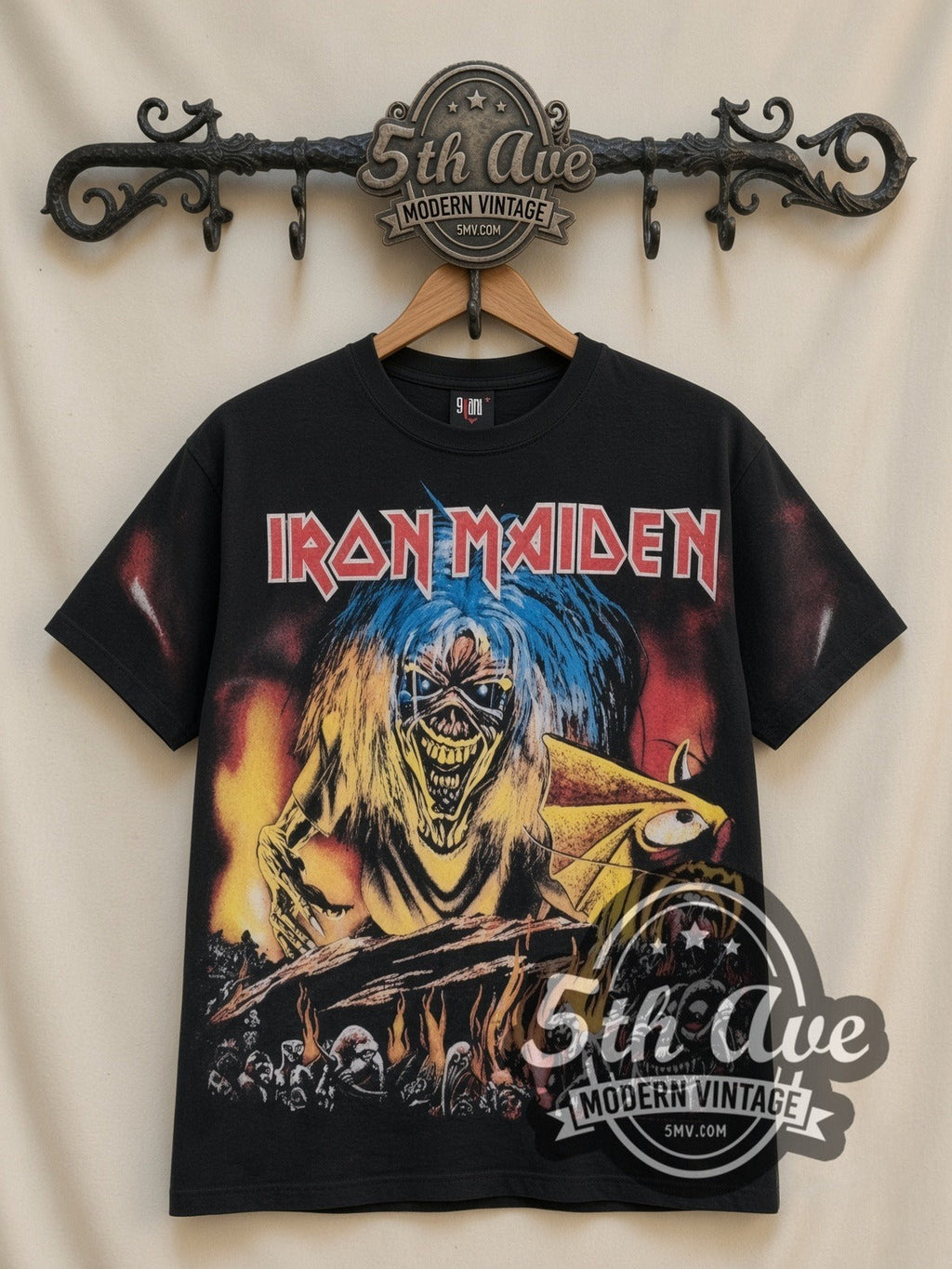 Iron Maiden – Eddie Fire Hellscape All Over Print – Vintage Band T-Shirt