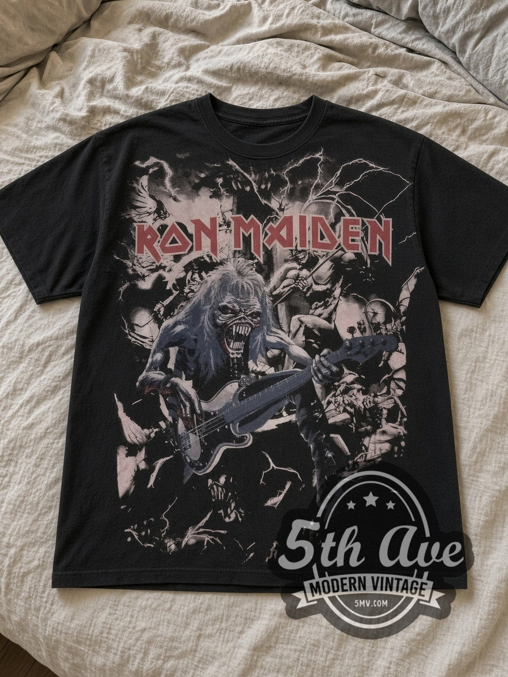 Iron Maiden – Eddie Overprint – Vintage Band T-Shirt