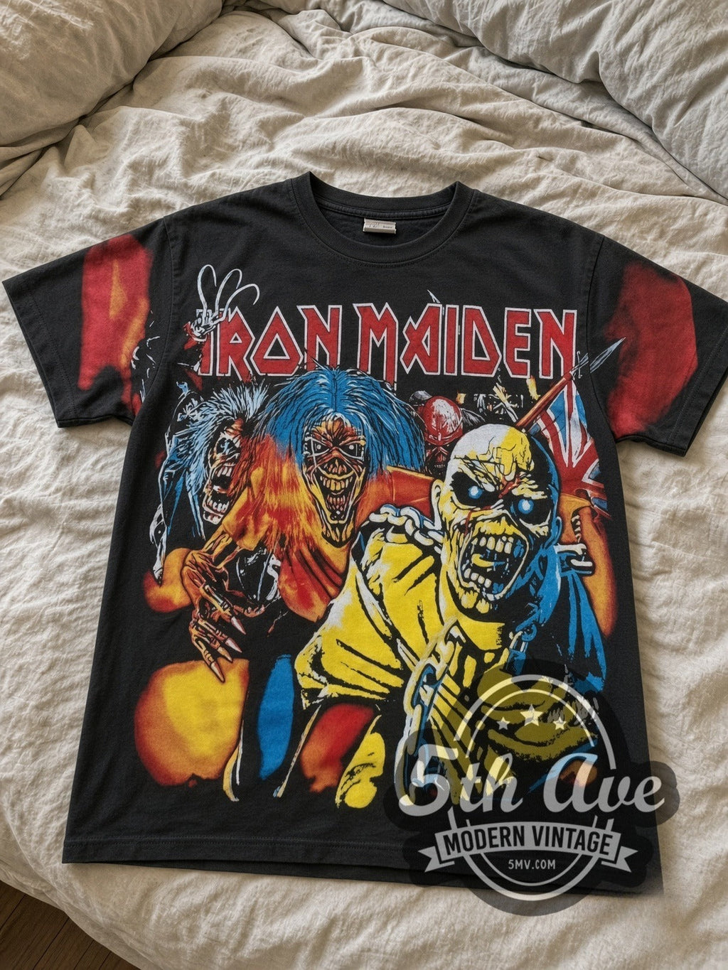 Iron Maiden – Trooper Eddie All Over Print – Vintage Band T-Shirt