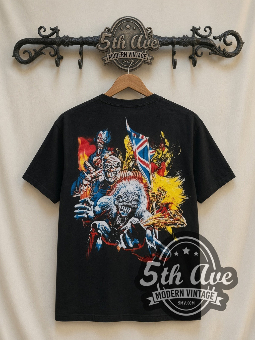 Iron Maiden – Trooper Eddie All Over Print – Vintage Band T-Shirt