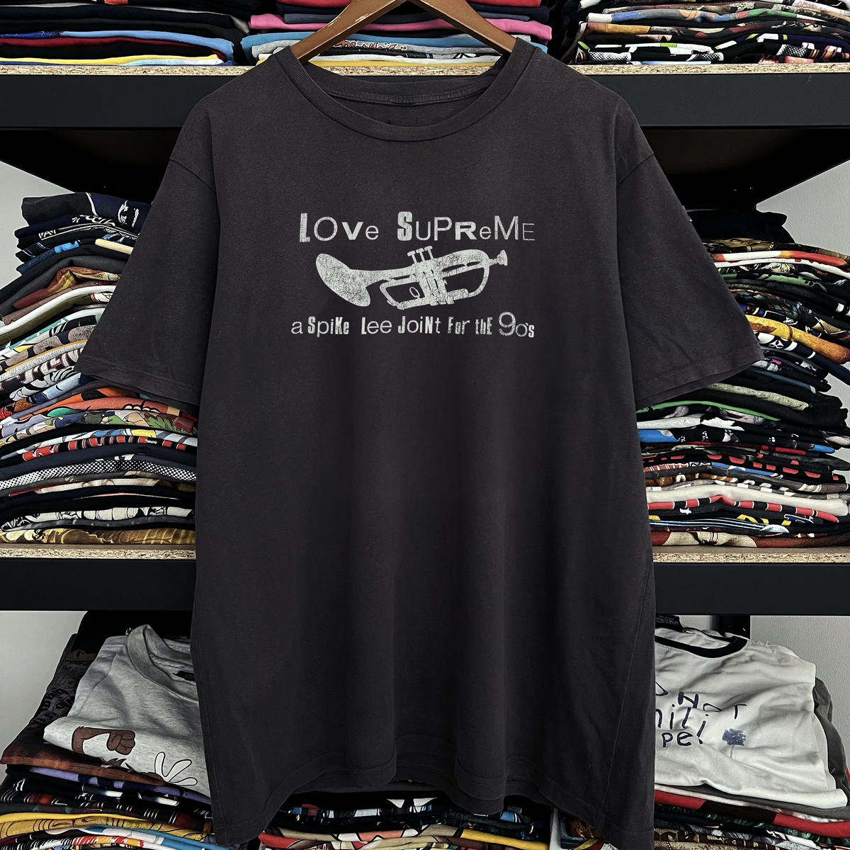 90s Spike Lee Love Supreme Washed Black Tee