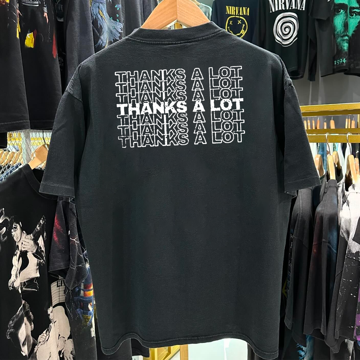 Ernest Tubb Record Shops - “Thanks A Lot” Washed Vintage Black Shirt