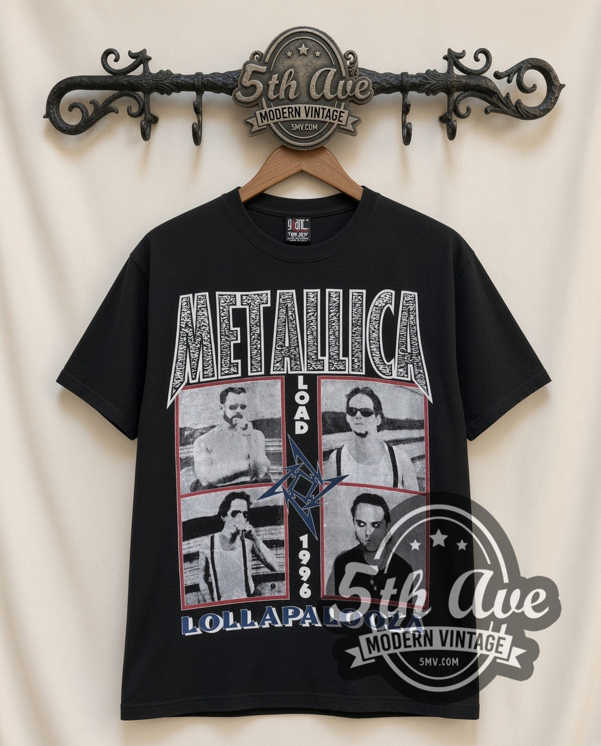 Metallica – Load Lollapalooza 1996 (Black) – Vintage Band T-Shirt