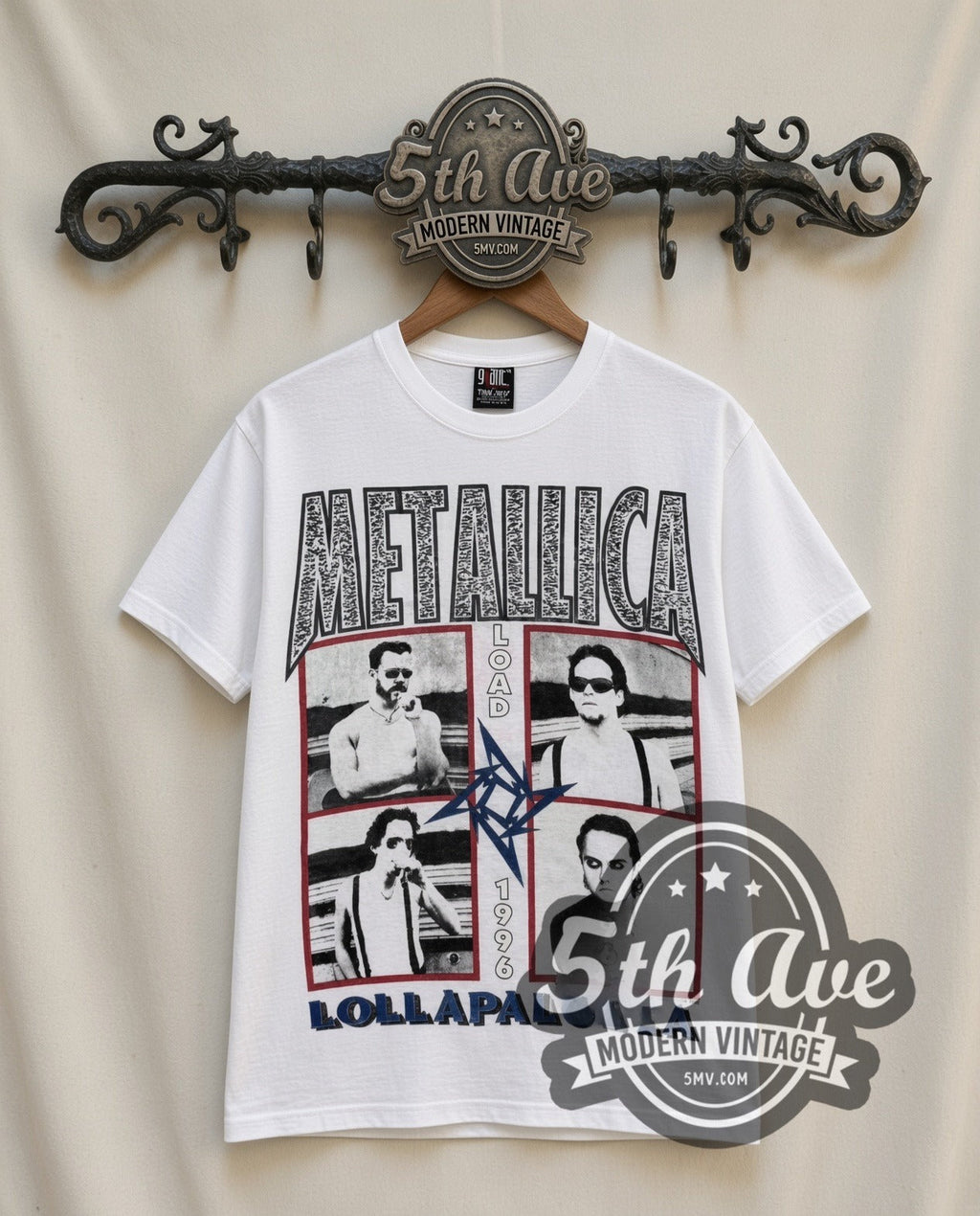 Metallica – Load Lollapalooza 1996 (White) – Vintage Band T-Shirt