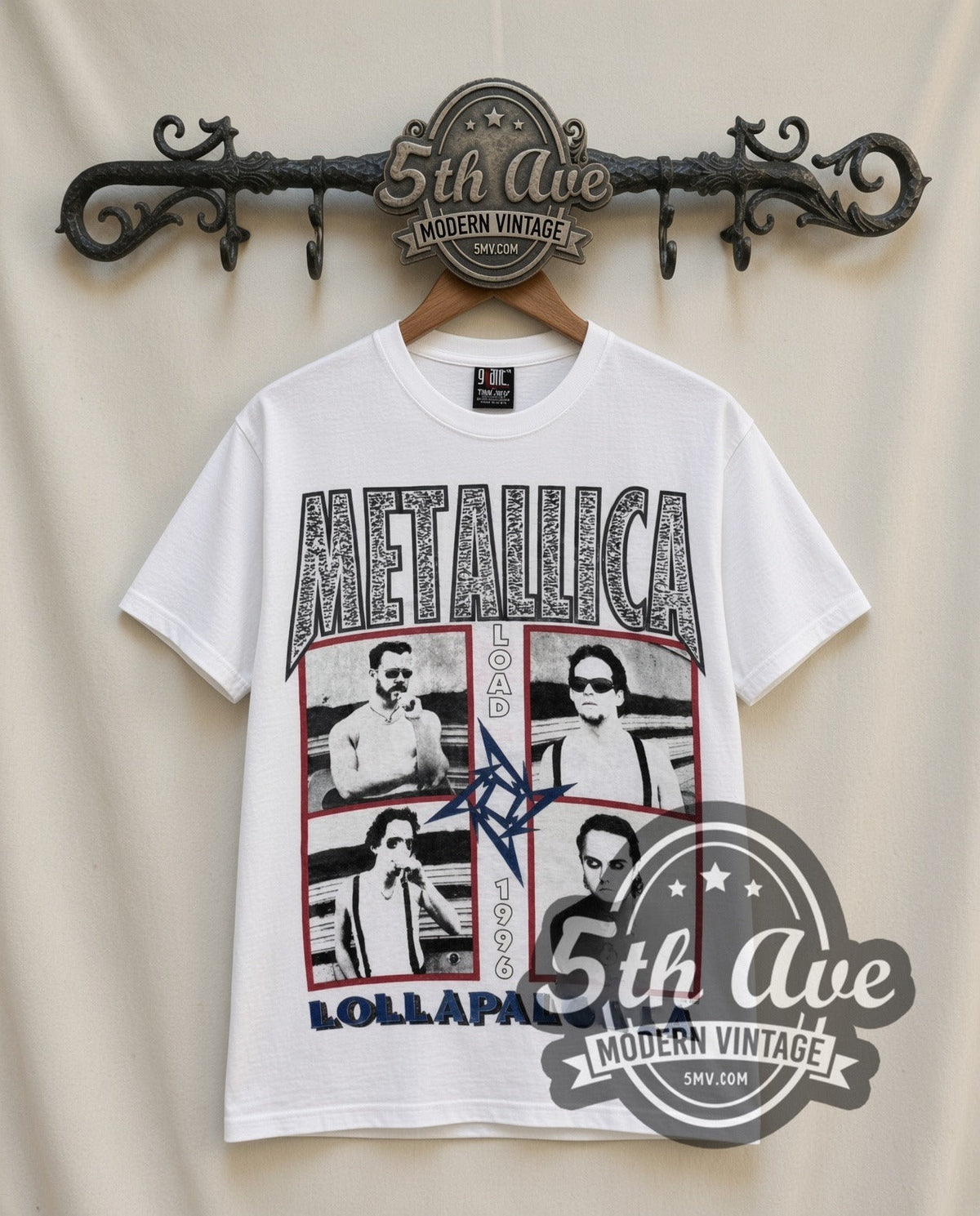Metallica – Load Lollapalooza 1996 (White) – Vintage Band T-Shirt