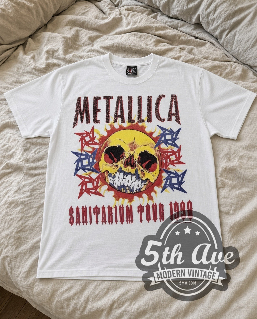 Metallica – Sanitarium Tour 1998 (White) – Vintage Band T-Shirt