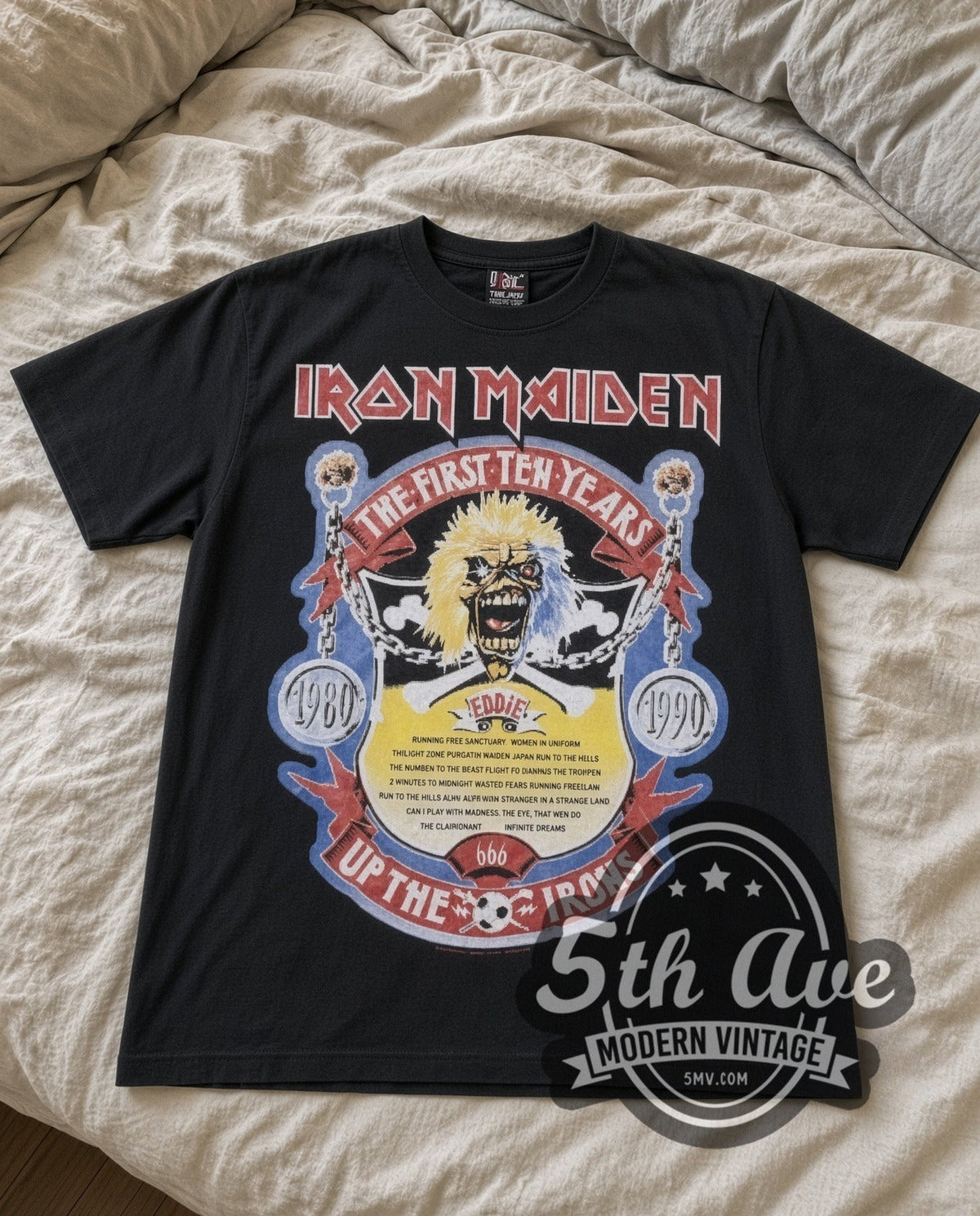 Iron Maiden – First Ten Years (Black) – Vintage Band T-Shirt