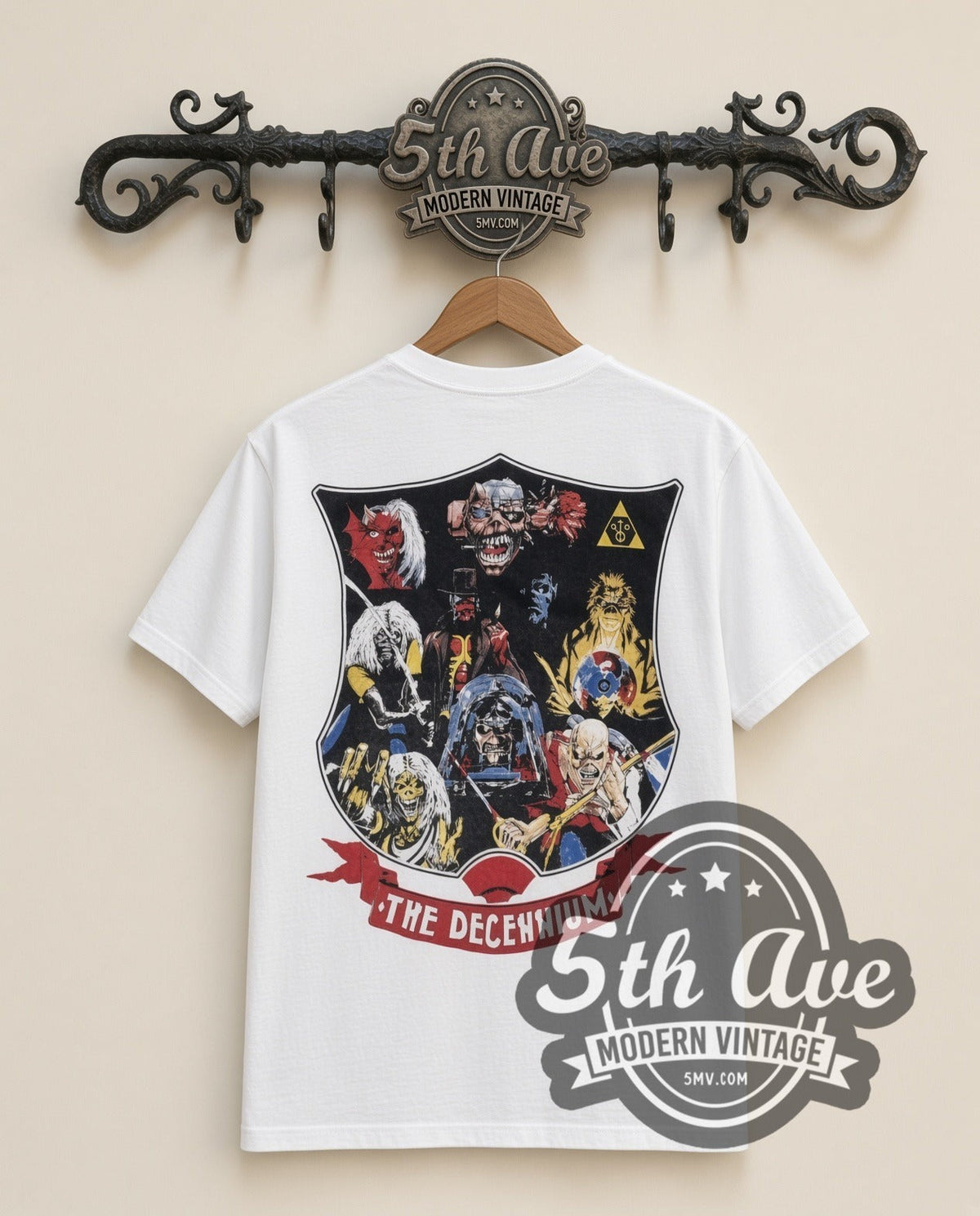 Iron Maiden – First Ten Years (White) – Vintage Band T-Shirt