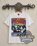 Rolling Stones – Steel Wheels Band (White) – Vintage Band T-Shirt