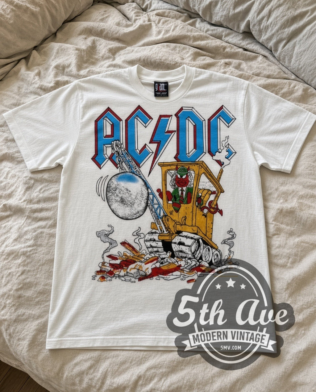 AC/DC – Cannon (White) – Vintage Band T-Shirt