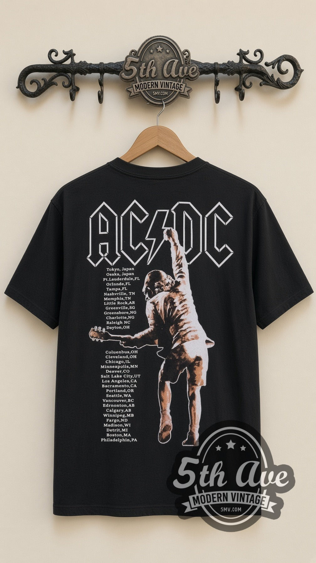 AC/DC – Angus Live (Black) – Vintage Band T-Shirt