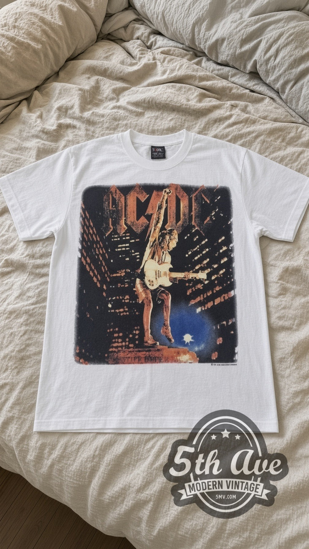AC/DC – Angus Live (White) – Vintage Band T-Shirt