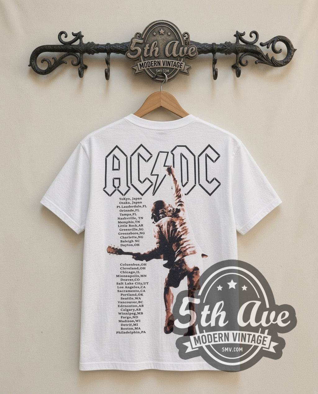AC/DC – Angus Live (White) – Vintage Band T-Shirt