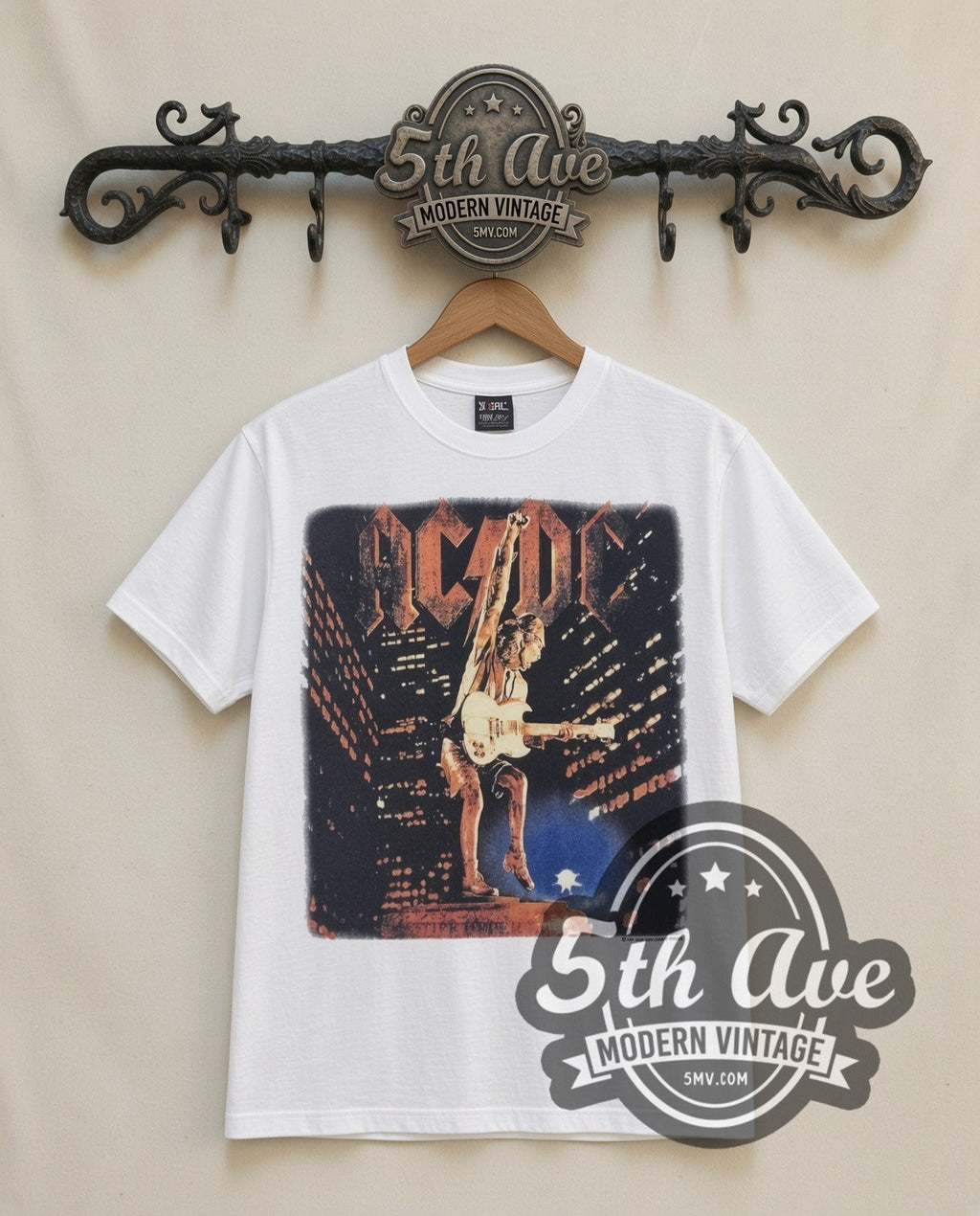 AC/DC – Angus Live (White) – Vintage Band T-Shirt