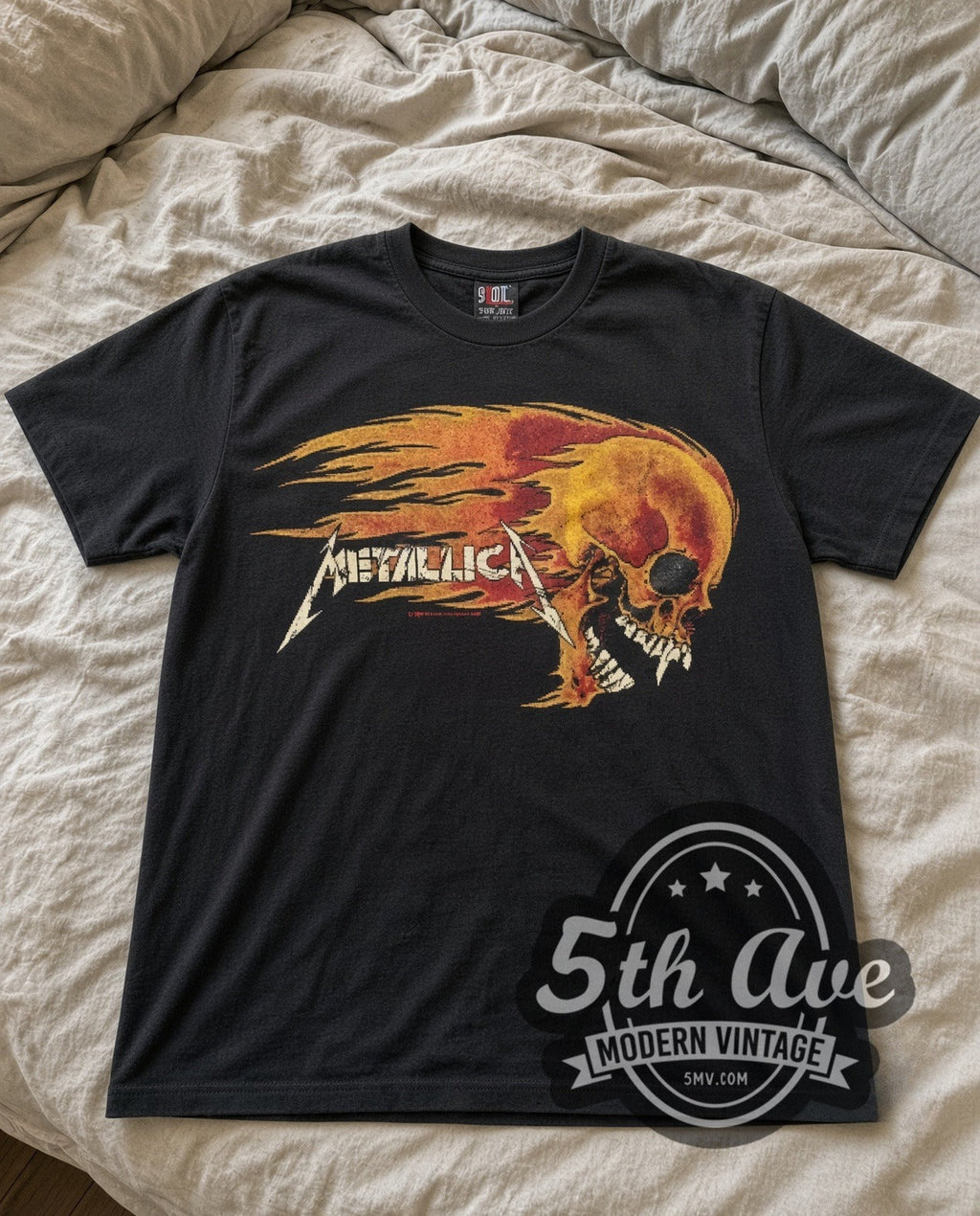 Metallica – Flaming Skull – Vintage Band T-Shirt