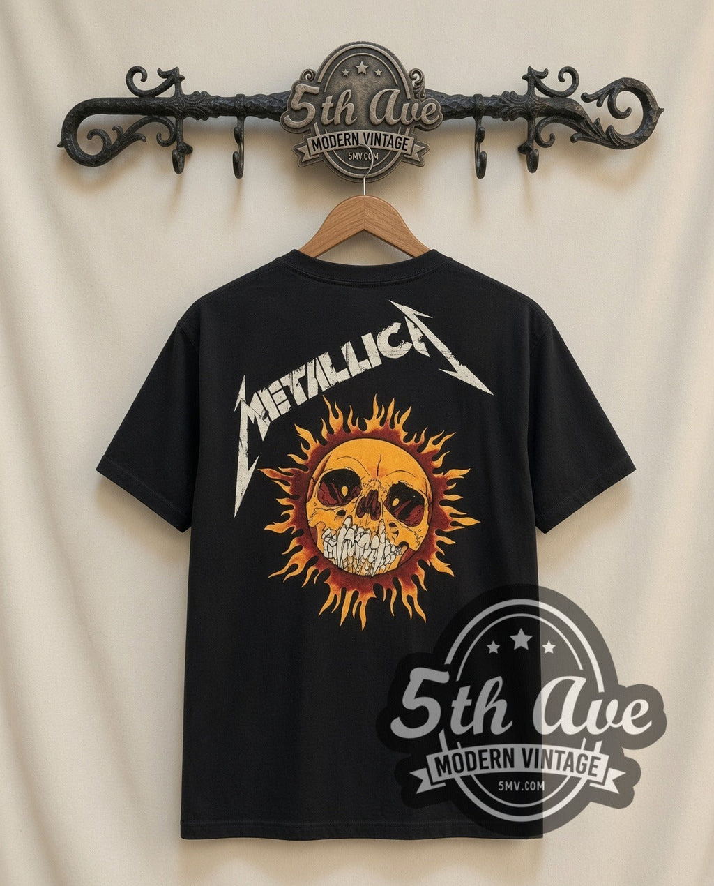 Metallica – Flaming Skull – Vintage Band T-Shirt