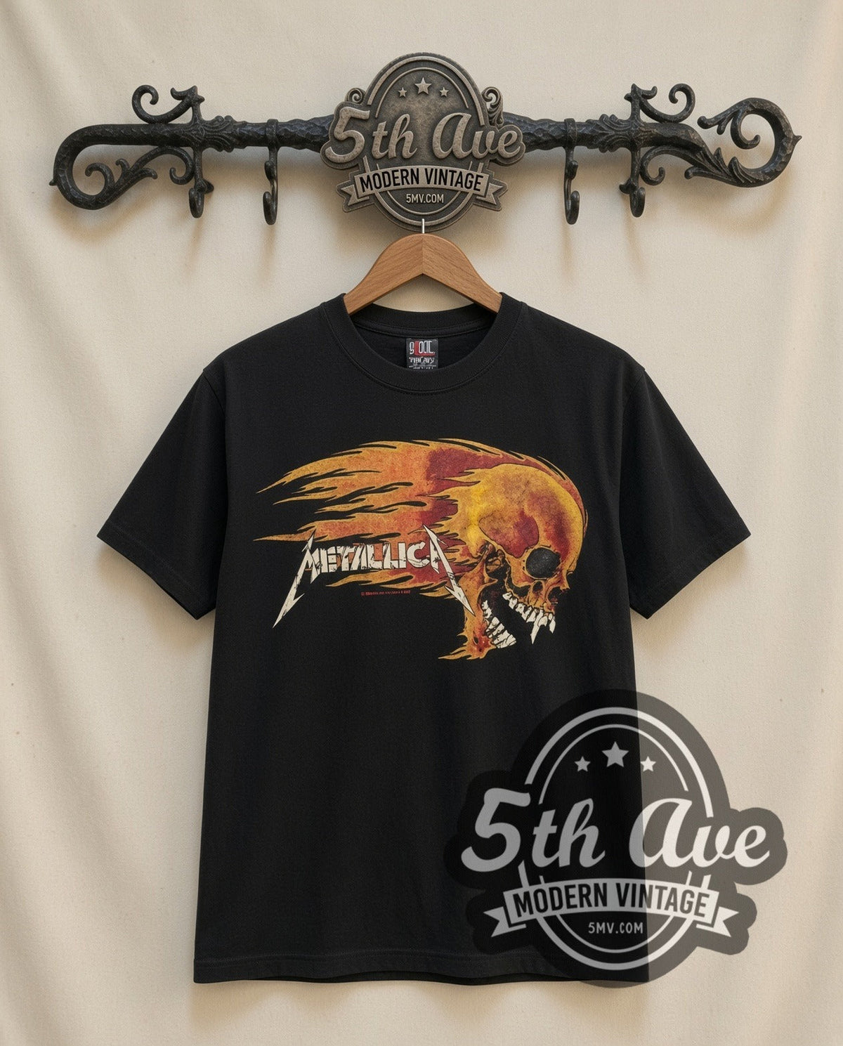 Metallica – Flaming Skull – Vintage Band T-Shirt