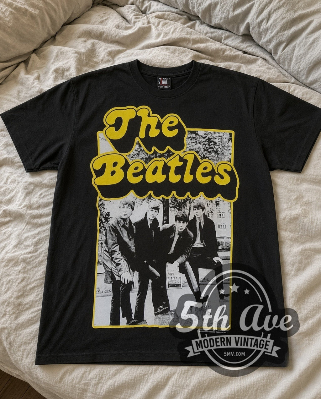 The Beatles – Cartoon Band (Black) – Vintage Band T-Shirt