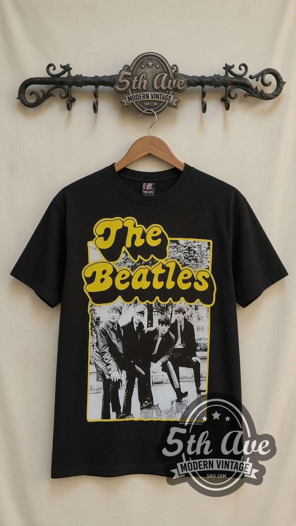 The Beatles – Cartoon Band (Black) – Vintage Band T-Shirt