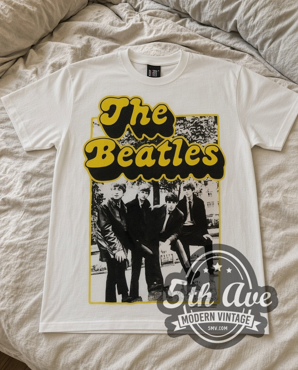 The Beatles – Cartoon Band (White) – Vintage Band T-Shirt