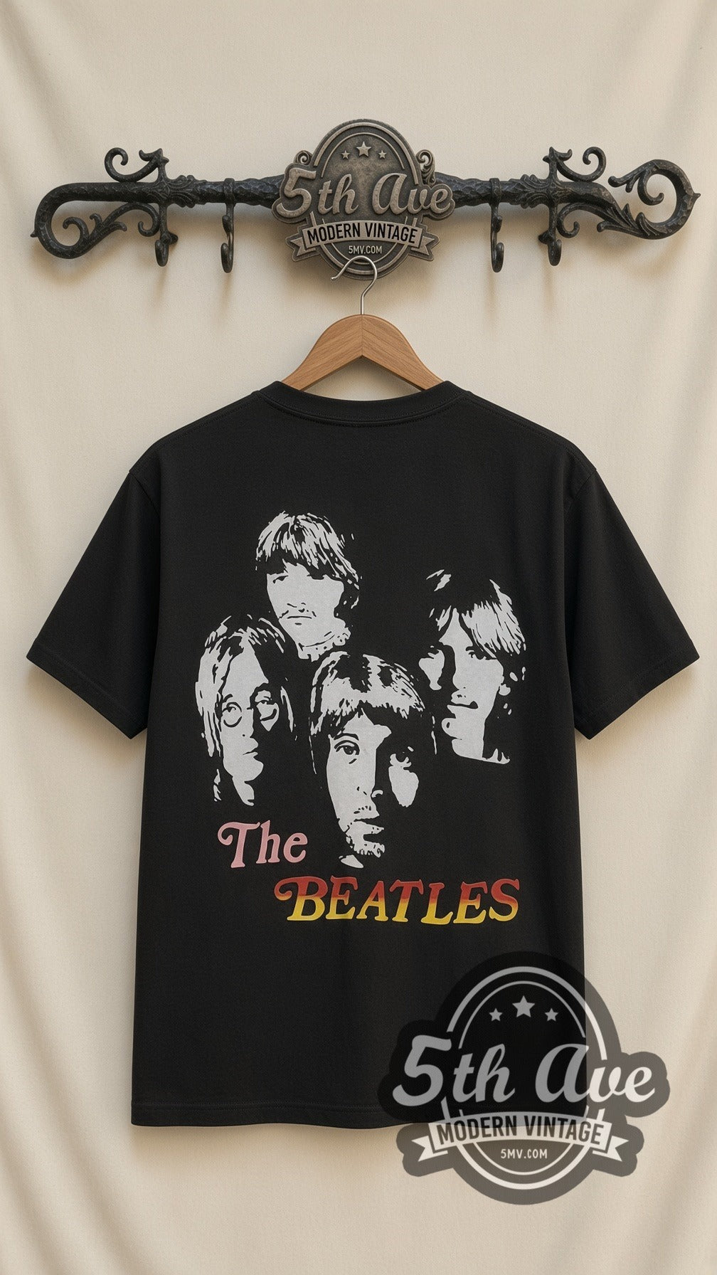 The Beatles – Union Jack (Black) – Vintage Band T-Shirt