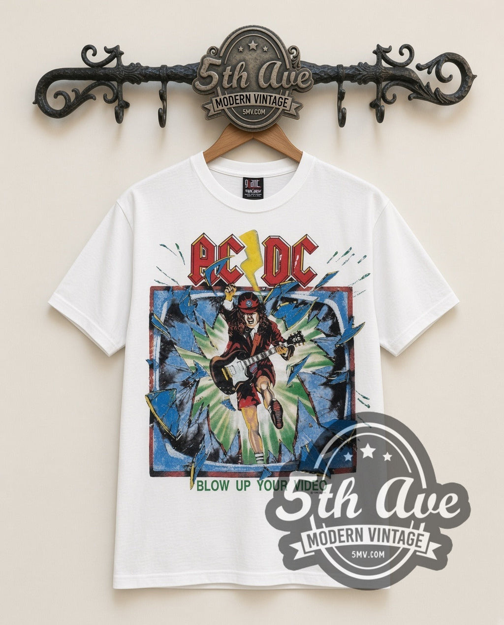 AC/DC – Blow Up Your Video (White) – Vintage Band T-Shirt