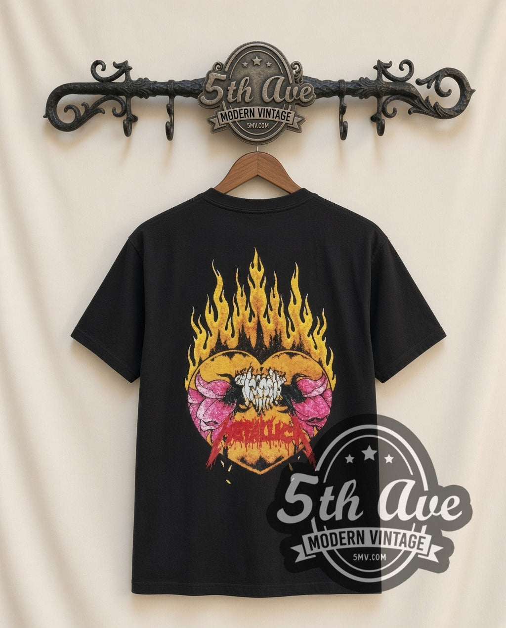 Metallica – Flower Skull (Black) – Vintage Band T-Shirt